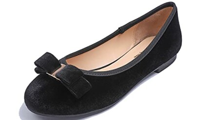 Feversole Women's Round Toe Cute Bow Trim Ballet Flats