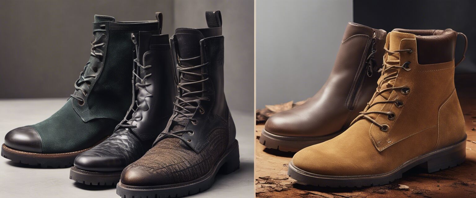 Different materials for fall boots