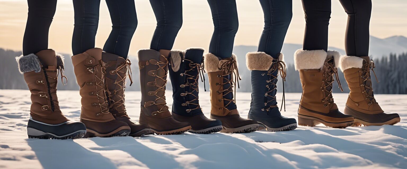 Collection of women's winter boots